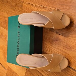 Choclat Blu Wedge Shoes